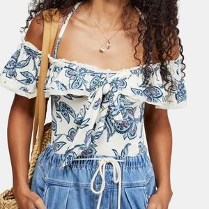 Free People Cha Cha Cold Shoulder Top